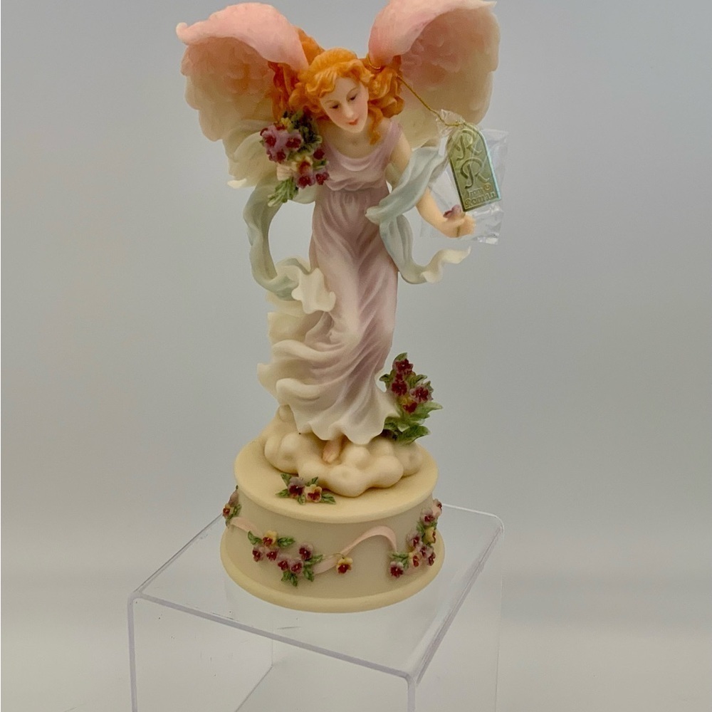 Roman Seraphim Angel Pansy 2000 Limited Edition Daisy 2 Pc Set Figurine And Base - Picture 2 of 10